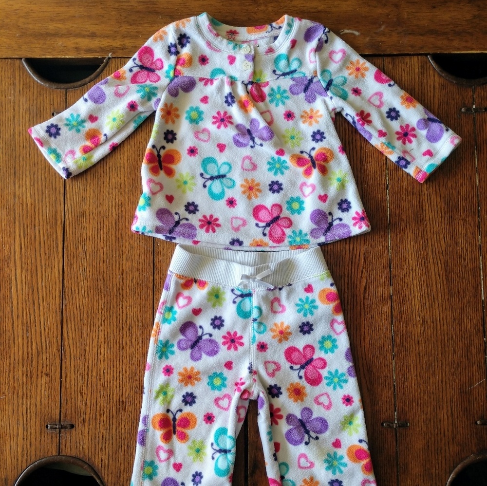 Baby Girl Jumping Beans Fleece Sweater Set